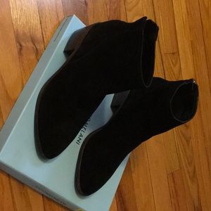 New black suede ankle boots